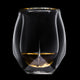 Product Image of the Norlan Whisky Glass Clear with whiskey shown in the glass to highlight the double-walled feature.